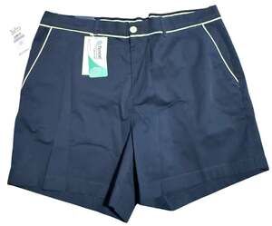 Original Penguin Slim Fit Stretch 5" Navy Shorts, Tencel, Retro, Men's 38, NWT